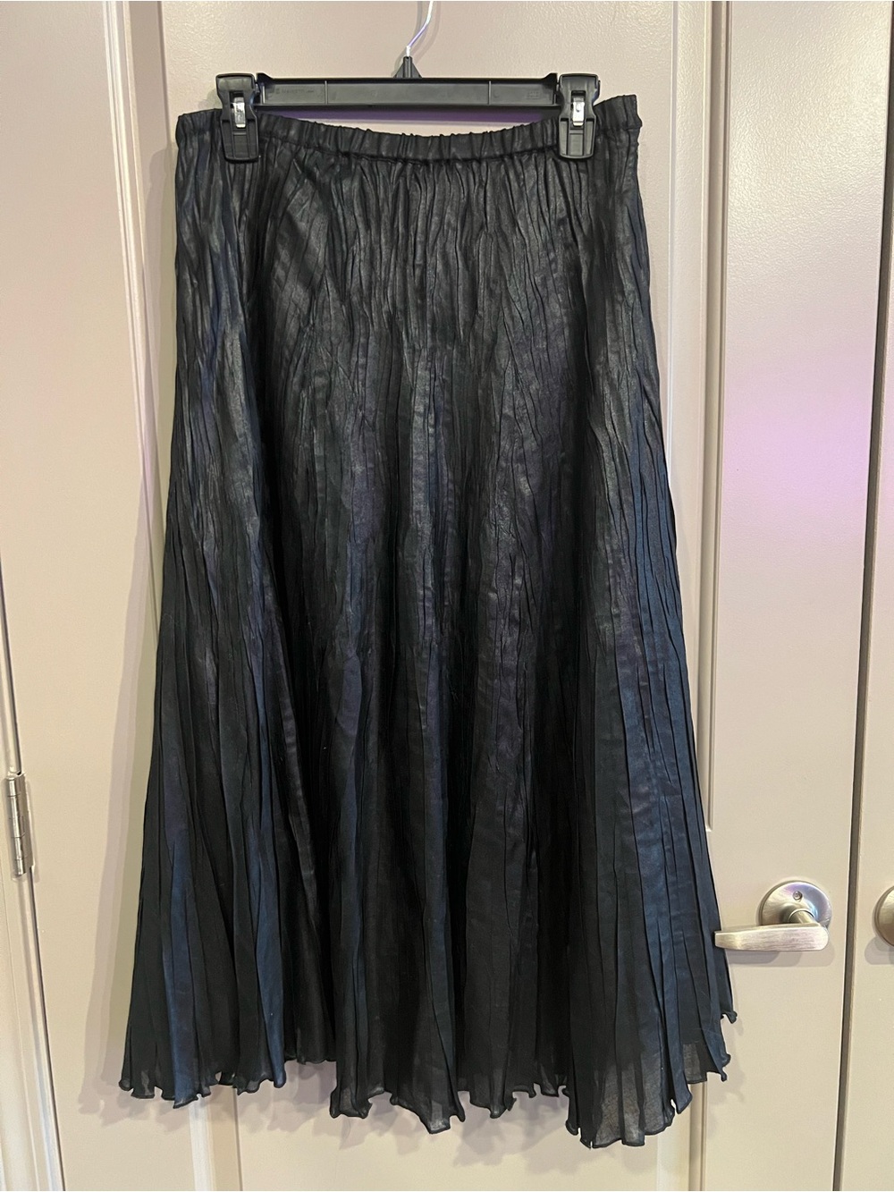 Vintage Great Cavalier by St Paul Black Pleated A-Line Midi Skirt